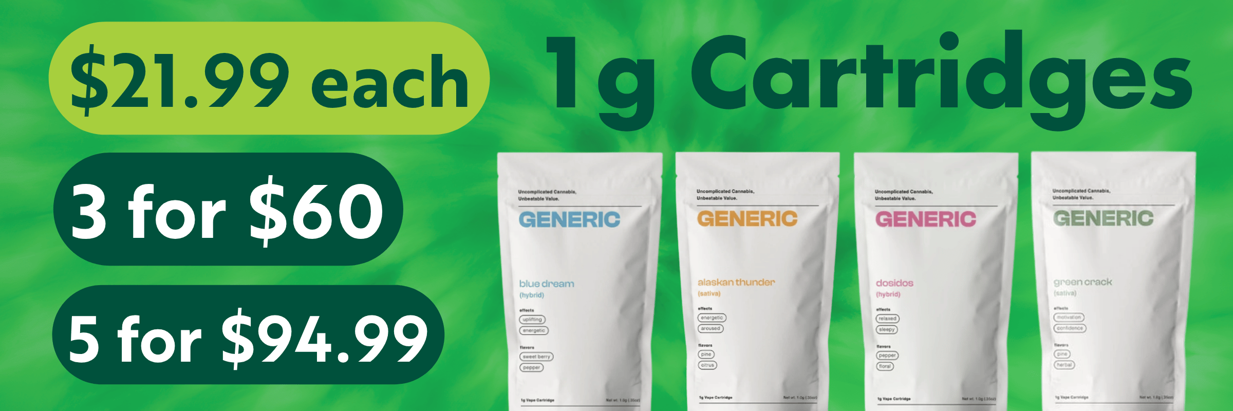 Villa Park, IL | Green Releaf Dispensary | Generic Carts $21.99