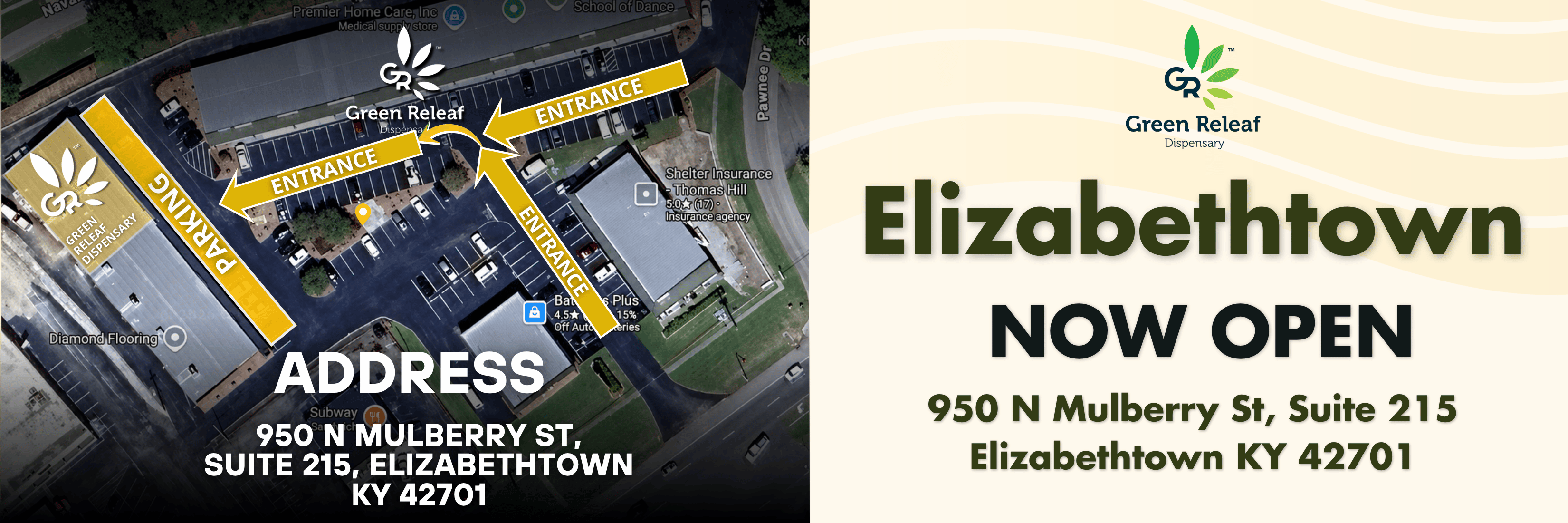 Elizabethtown, KY | Green Releaf Dispensary | Address